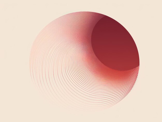 Ilustración de un círculo circular y líneas delicadas