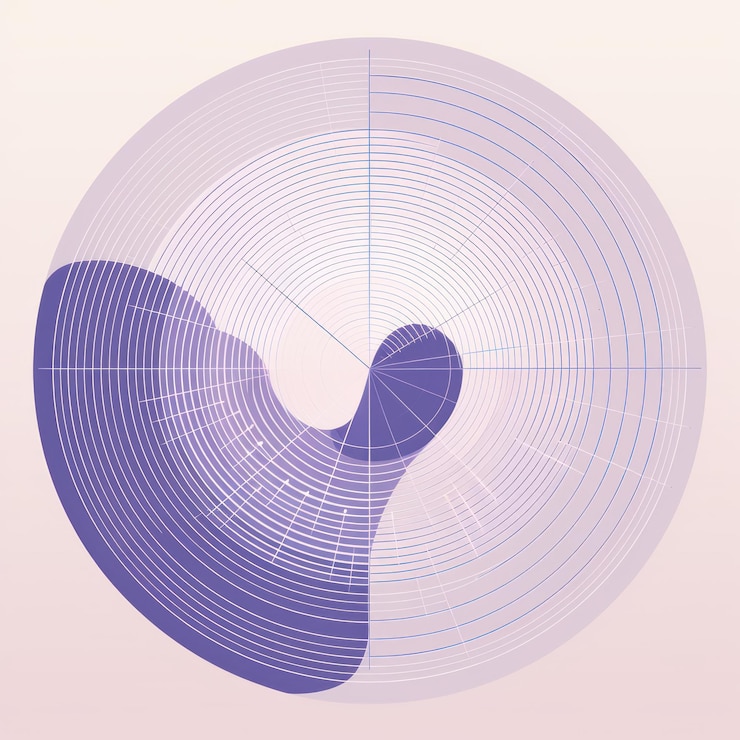 Foto ilustración de un círculo púrpura circular y líneas delicadas v 52 id de trabajo 8749324ca3df4a34a307f9ec703168c2
