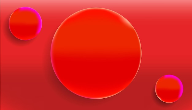 ilustración de círculos sobre un fondo rojo, para impresión e Internet