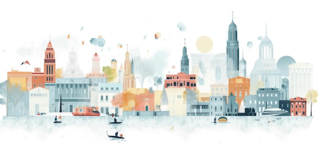 Ilustración de la ciudad de Barcelona