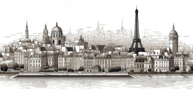 Ilustración de la ciudad de París