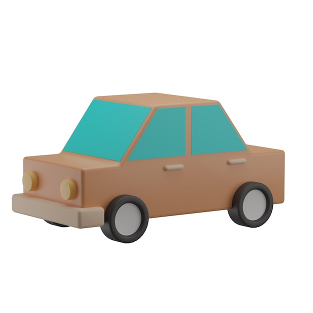 ilustración de coche 3d