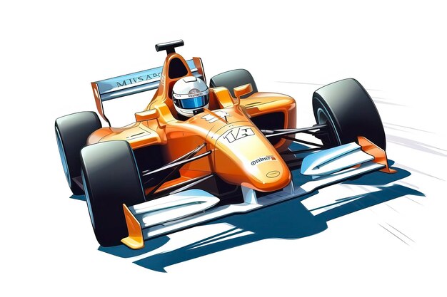 Ilustración de coche de carreras Ilustración de transporteIA generativa