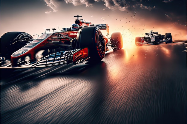 Foto ilustración de coche de carreras