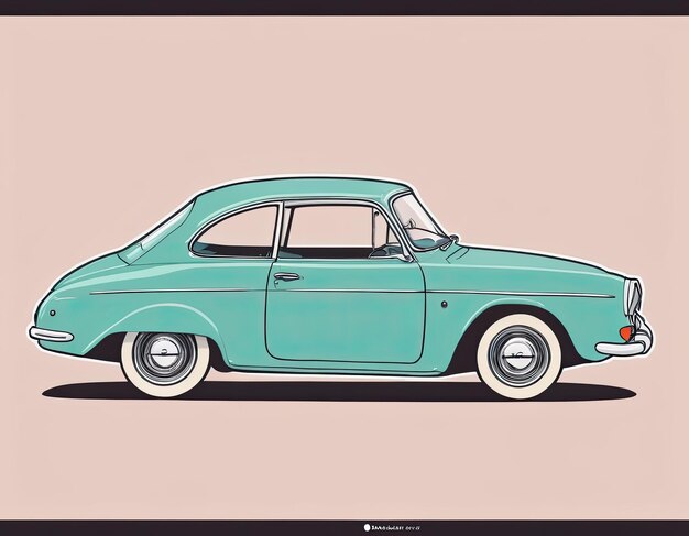 Foto ilustración de un coche en un fondo limpio