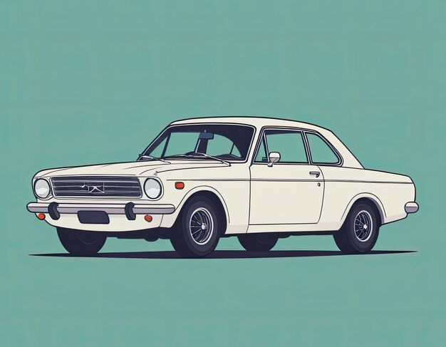 Foto ilustración de un coche en un fondo limpio