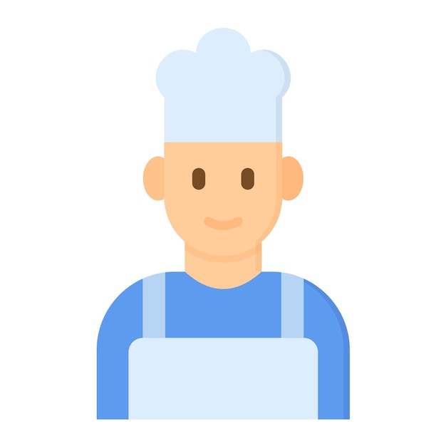 Ilustración del cocinero plano