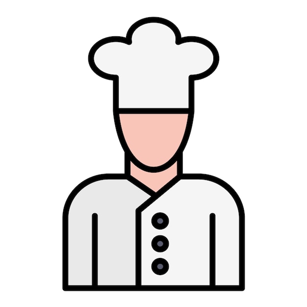 Ilustración del cocinero plano