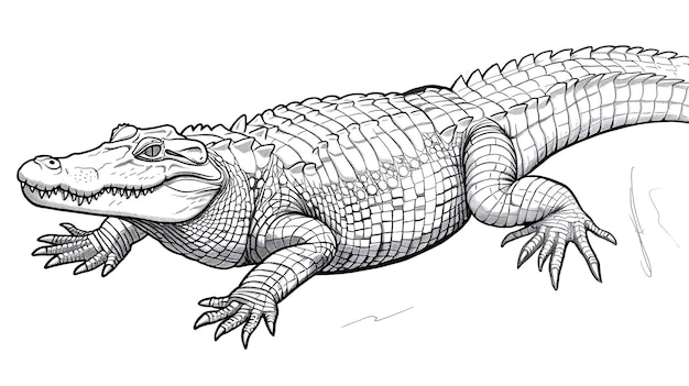 una ilustración de un cocodrilo con un tatuaje en él