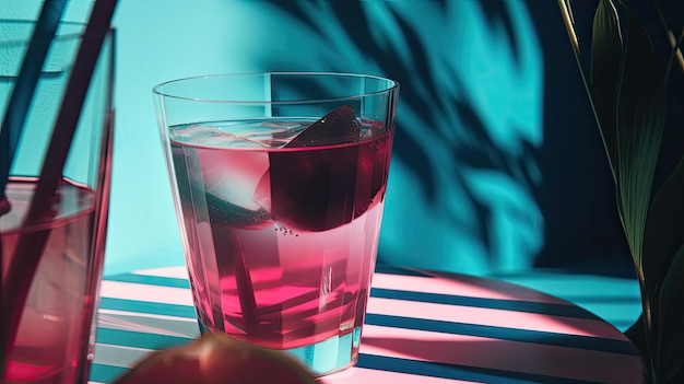 Ilustración de coctel de verano de cerca