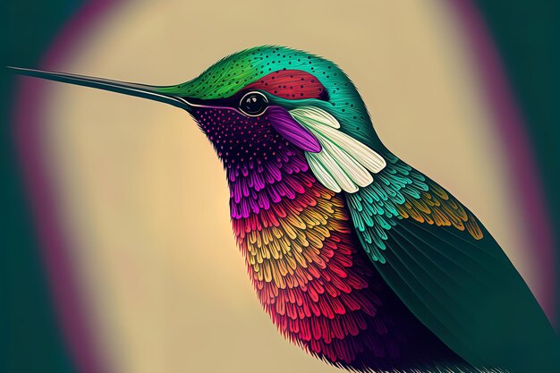 Ilustración de colibrí