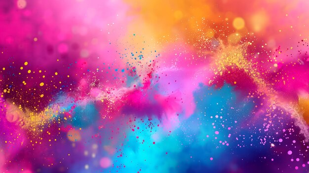 Ilustración de colores holi pinta el fondo con espacio de copia