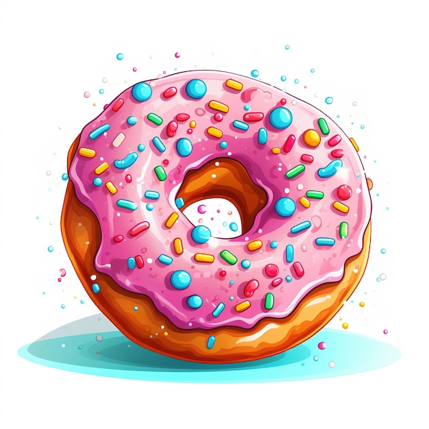 Ilustración colorida de donas