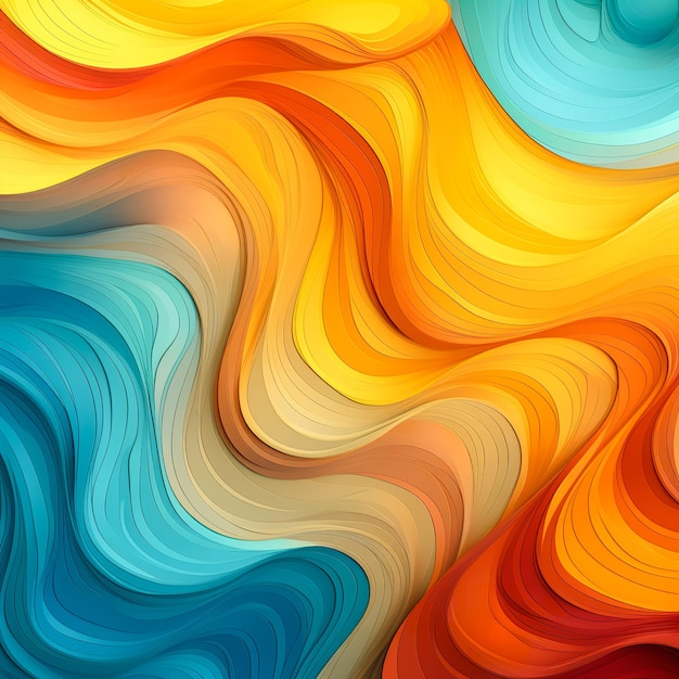 Ilustración colorida de ondas en estilo abstracto Textura o fondo