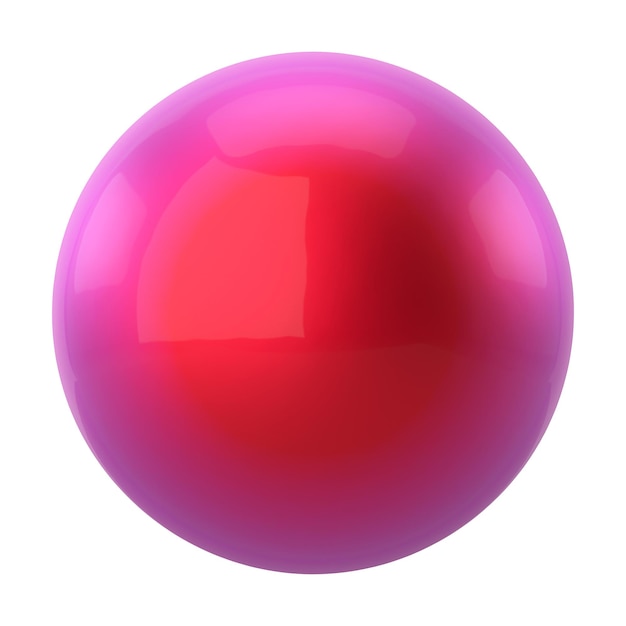 Ilustración colorida de la pelota de Navidad en 3D