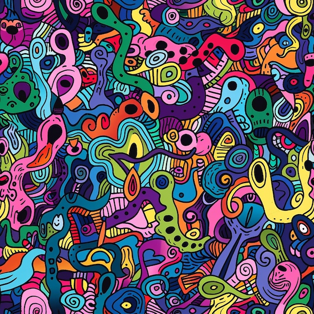 una ilustración colorida de un personaje de dibujos animados colorido