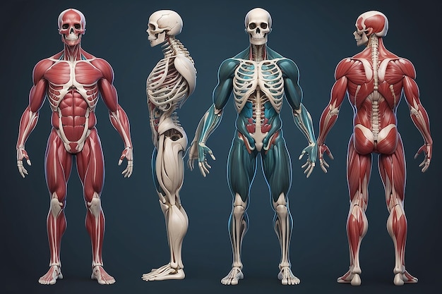 Ilustración del concepto de anatomía del cuerpo