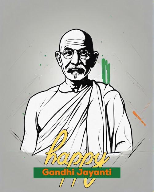 Foto ilustración del concepto de bandera india mahatma gandhi jayanti