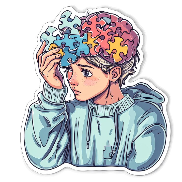 Ilustración del concepto de cerebro y emociones