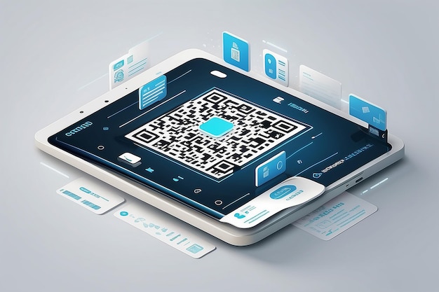 Ilustración del concepto de código Qr