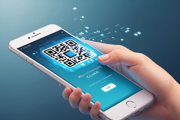 Ilustración del concepto de código Qr