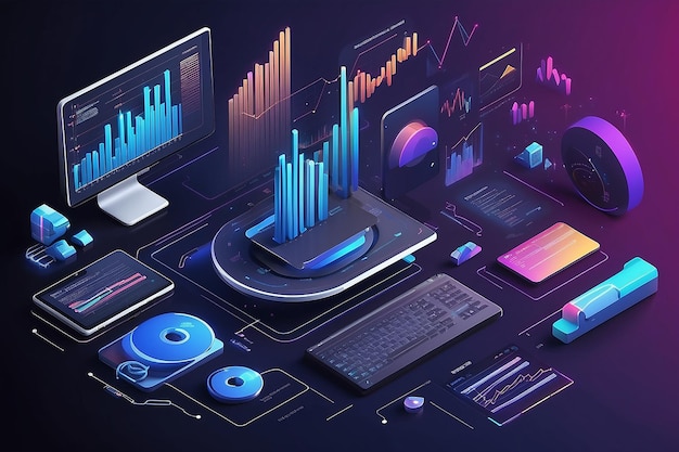 Ilustración del concepto de datos financieros