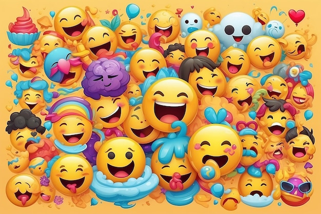 Ilustración del concepto del día mundial del emoji