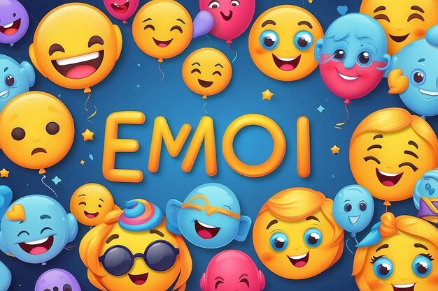 Ilustración del concepto del día mundial del emoji