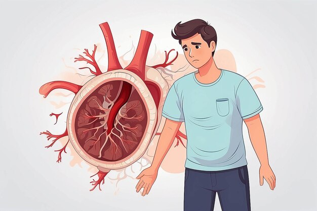 Foto ilustración del concepto de dolor de estómago