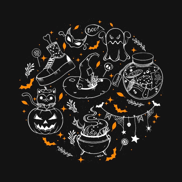 Foto ilustración del concepto de feliz halloween