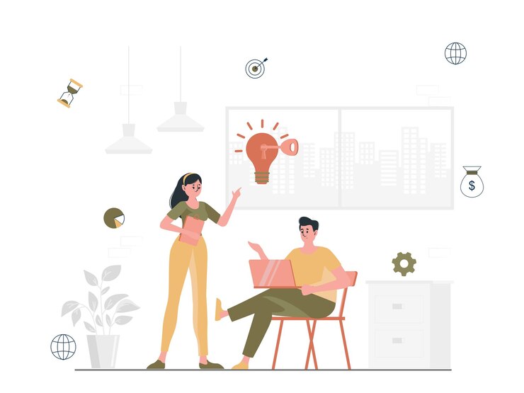 Ilustración del concepto de laberinto para resolver problemas