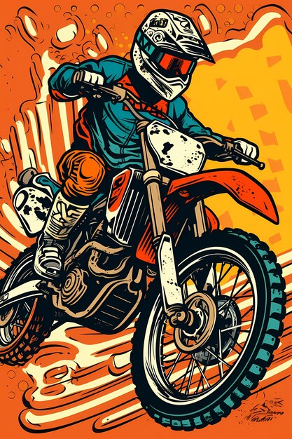 ilustración de concepto de motocross generada por IA