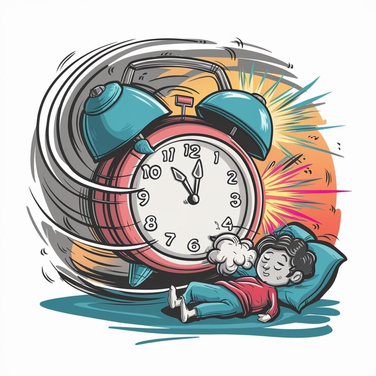 Foto ilustración del concepto de reloj despertador