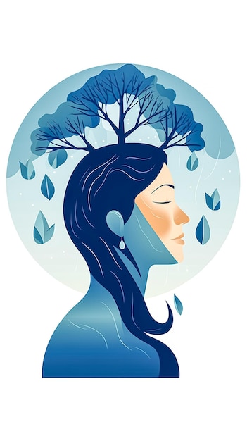 Ilustración del concepto de salud mental de las mujeres