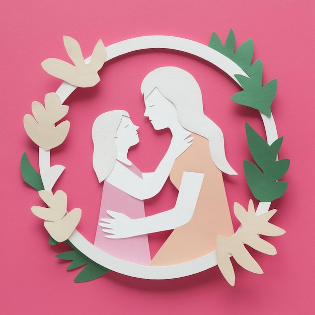 Una ilustración conmovedora y minimalista del Día de la Madre