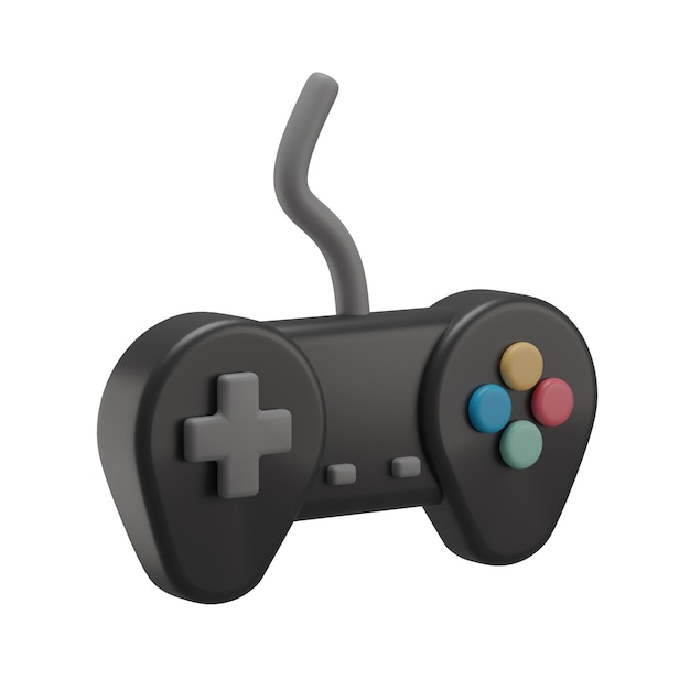 Ilustración de controlador de juego 3D