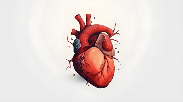 Una ilustración de un corazón humano