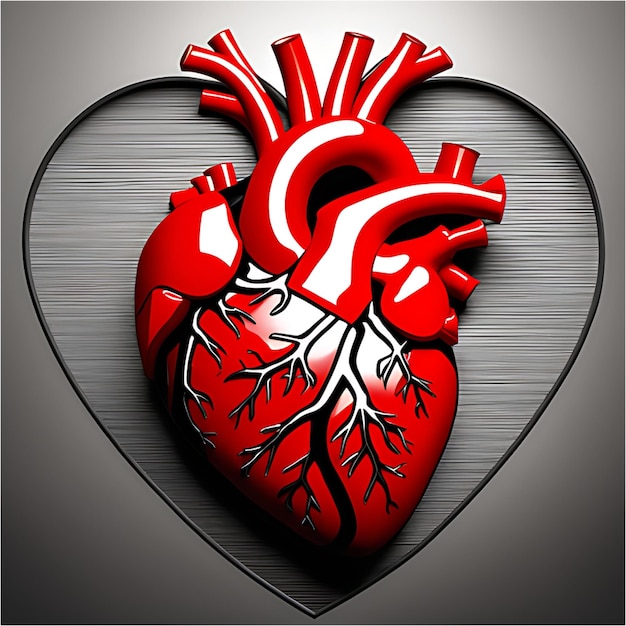 Ilustración del corazón humano