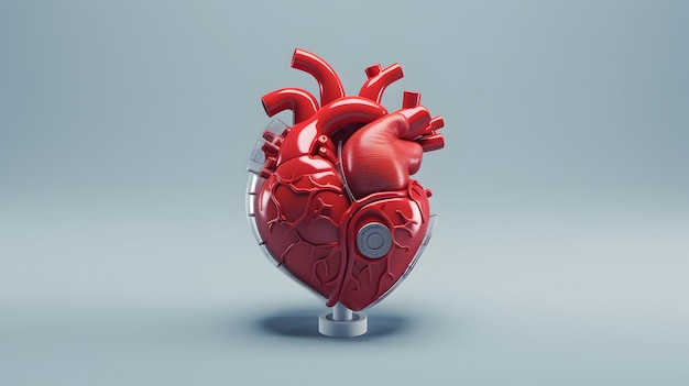 Ilustración del corazón síntomas de enfermedad salud mental ilustración de fondo 3d