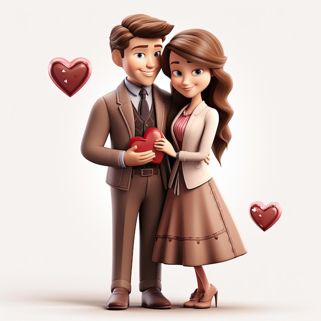 Ilustración de los corazones de San Valentín y el amor
