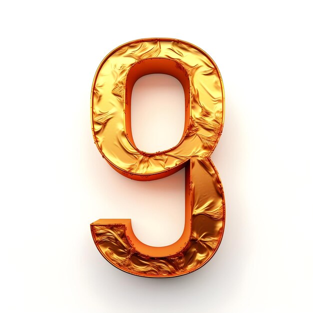 Foto ilustración creativa y vibrante del diseño del número numérico nueve nueve