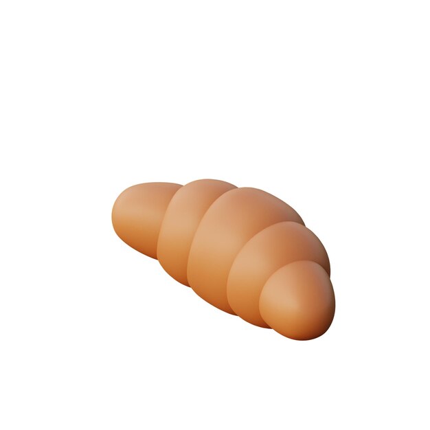 Ilustración de croissant 3D