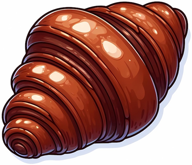 Foto ilustración de un croissant de chocolate