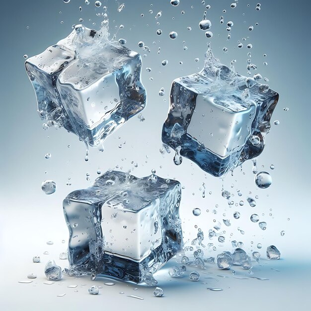 Ilustración del cubo de hielo