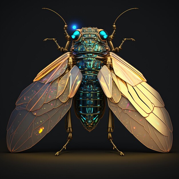 Ilustración de cyborg de insectos