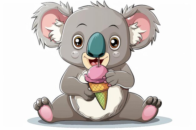 Ilustración del deleite del koala enfriado