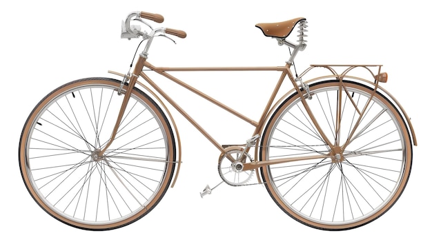 Ilustración detallada de una bicicleta antigua sobre un fondo blanco