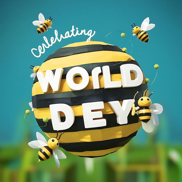 Ilustración del Día Mundial de las Abejas