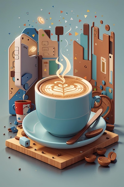 Foto ilustración del día mundial del café