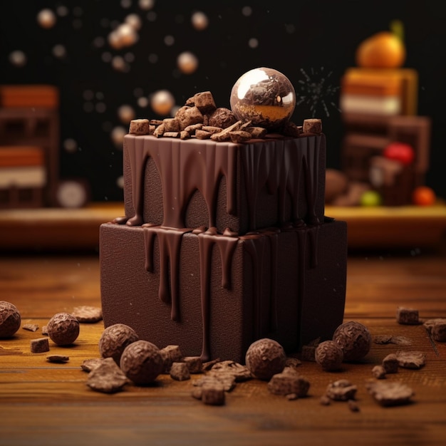Ilustración del día mundial del chocolate chocolate delicioso chocolate realista